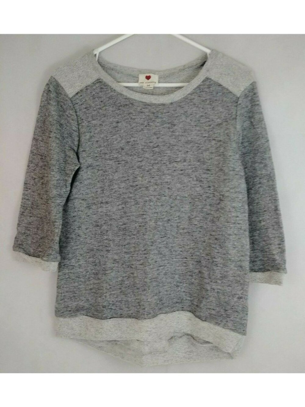 NWT One Clothing Womens 3/4 Sleeve Gray Shirt Size Medium